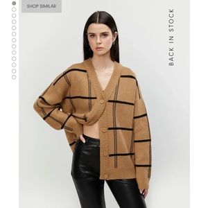 Oak + Fort plaid oversized cardigan